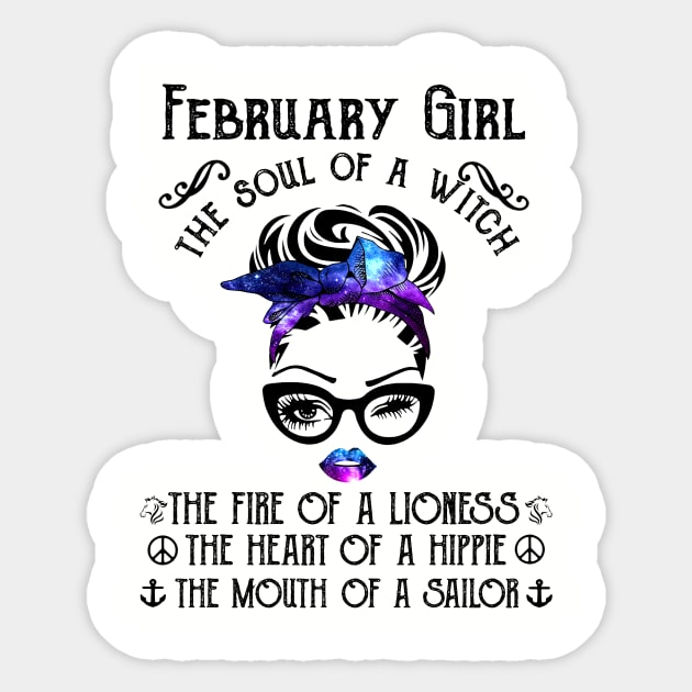 February Girl The Soul Of A Witch The Fire Of Lioness Sticker by trainerunderline